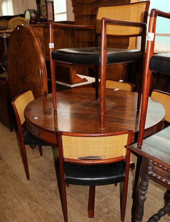 Danish rosewood drum top dining table,(-)